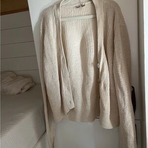 Organic Cotton/Linen Faherty Miramar Cardigan  Small